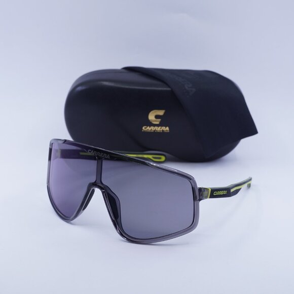 CARRERA 4017/S 0XYO MT Sunglasses Light Grey/Yellow Shield Frame, Green Lenses - Picture 11 of 11